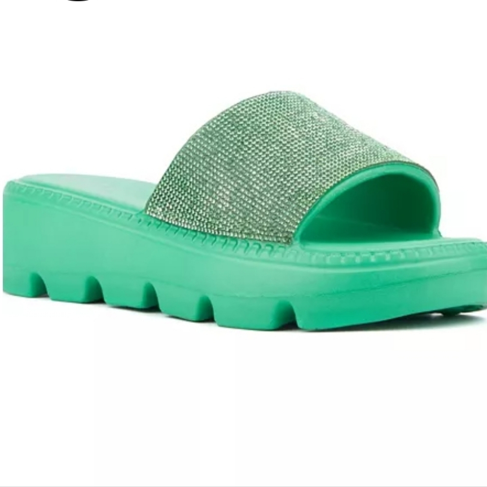 #22 New Glitter Bling Slide Sandal Size 7.5